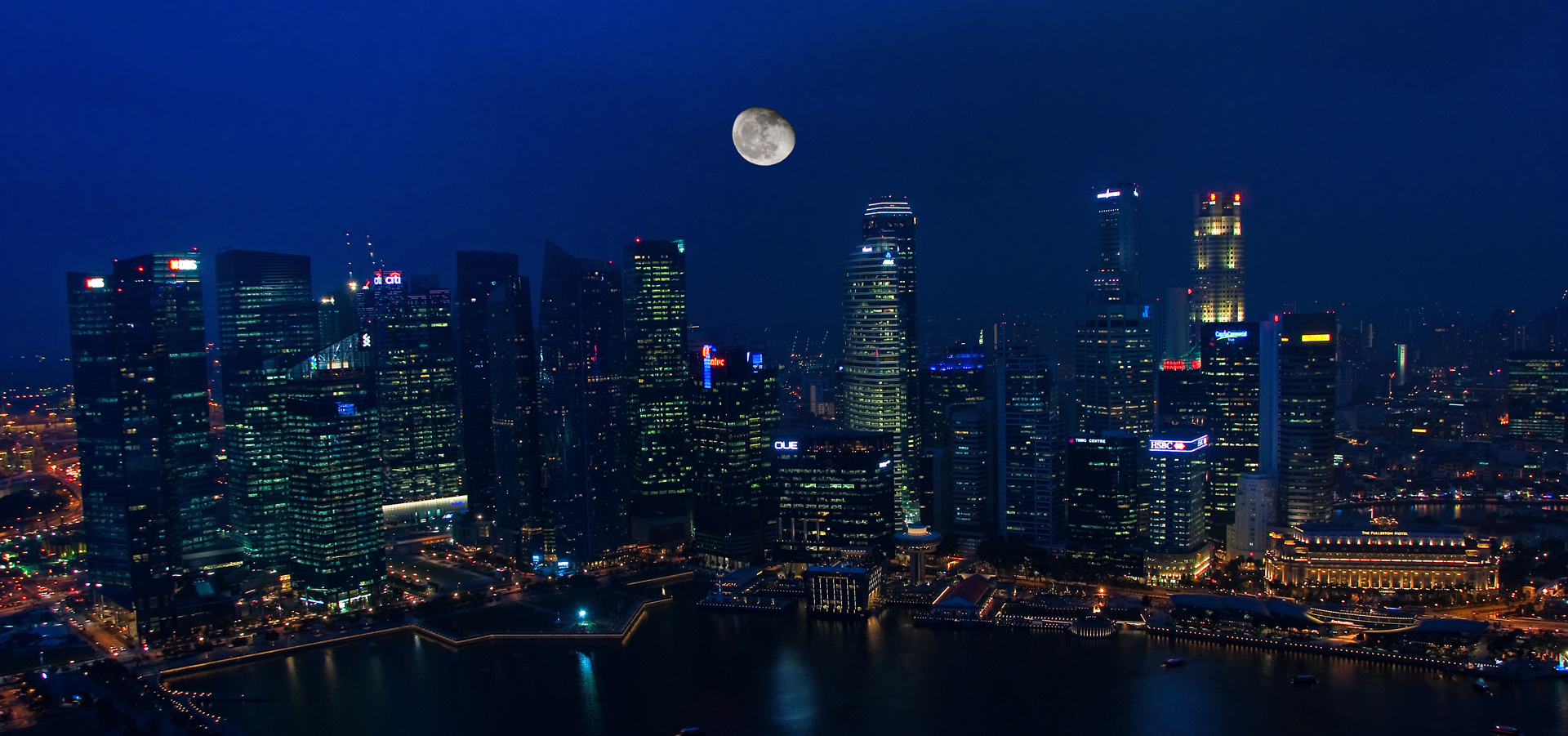 Moon over Singapore