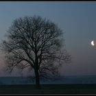 Moon over south lower saxony