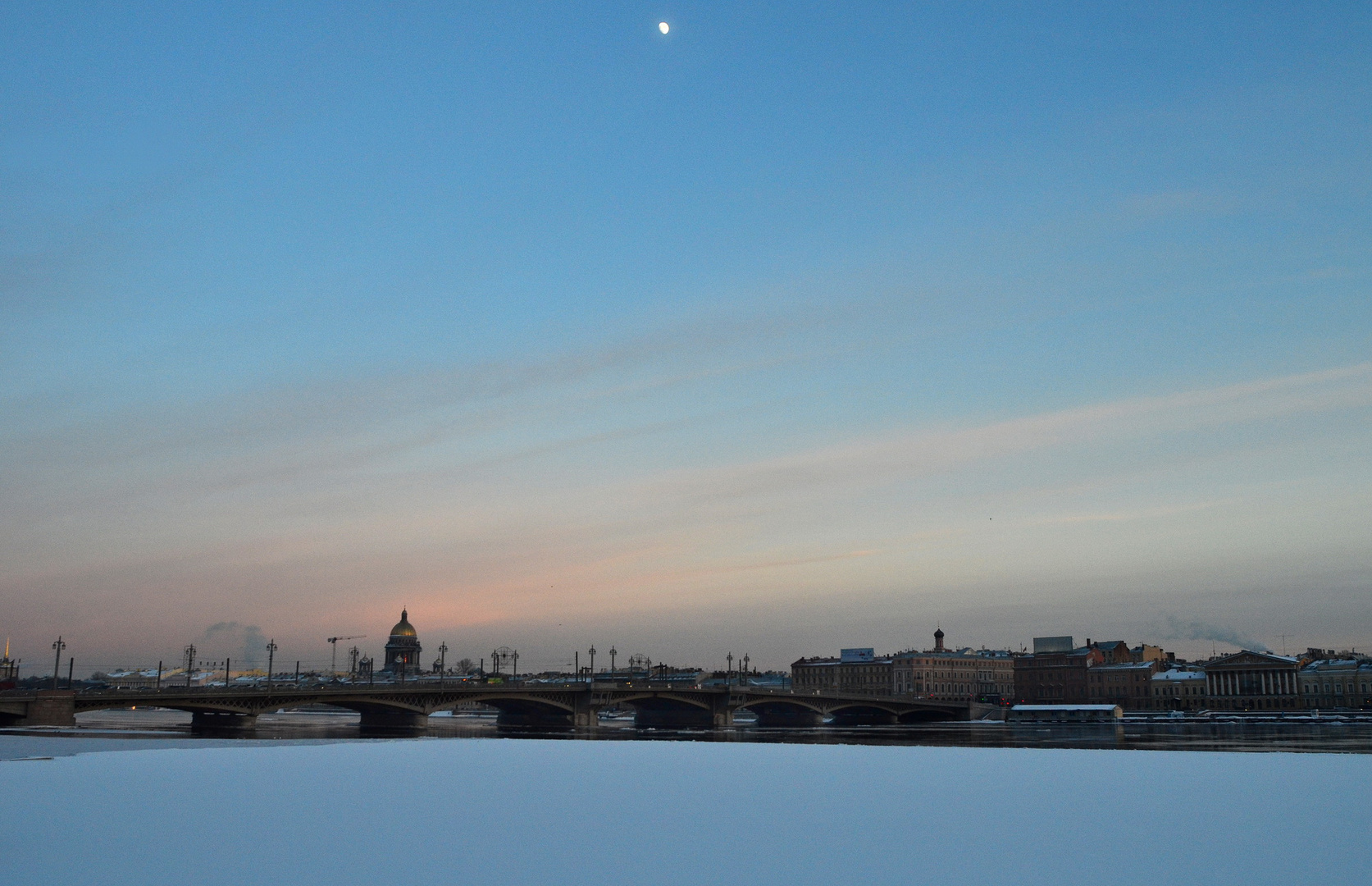 Moon over St. Petersburg