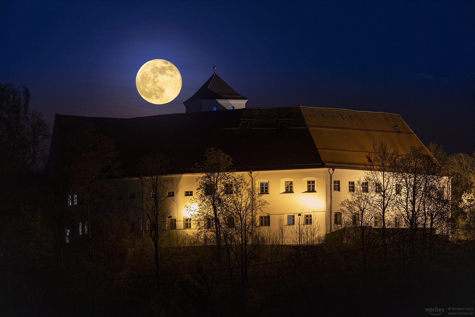 moon over the castle