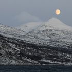 Moon Over Tysfjord. Norway. January 2012