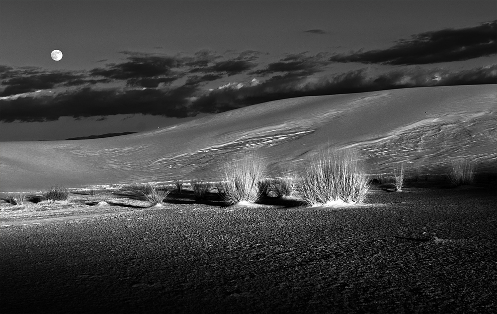 Moon over White Sands