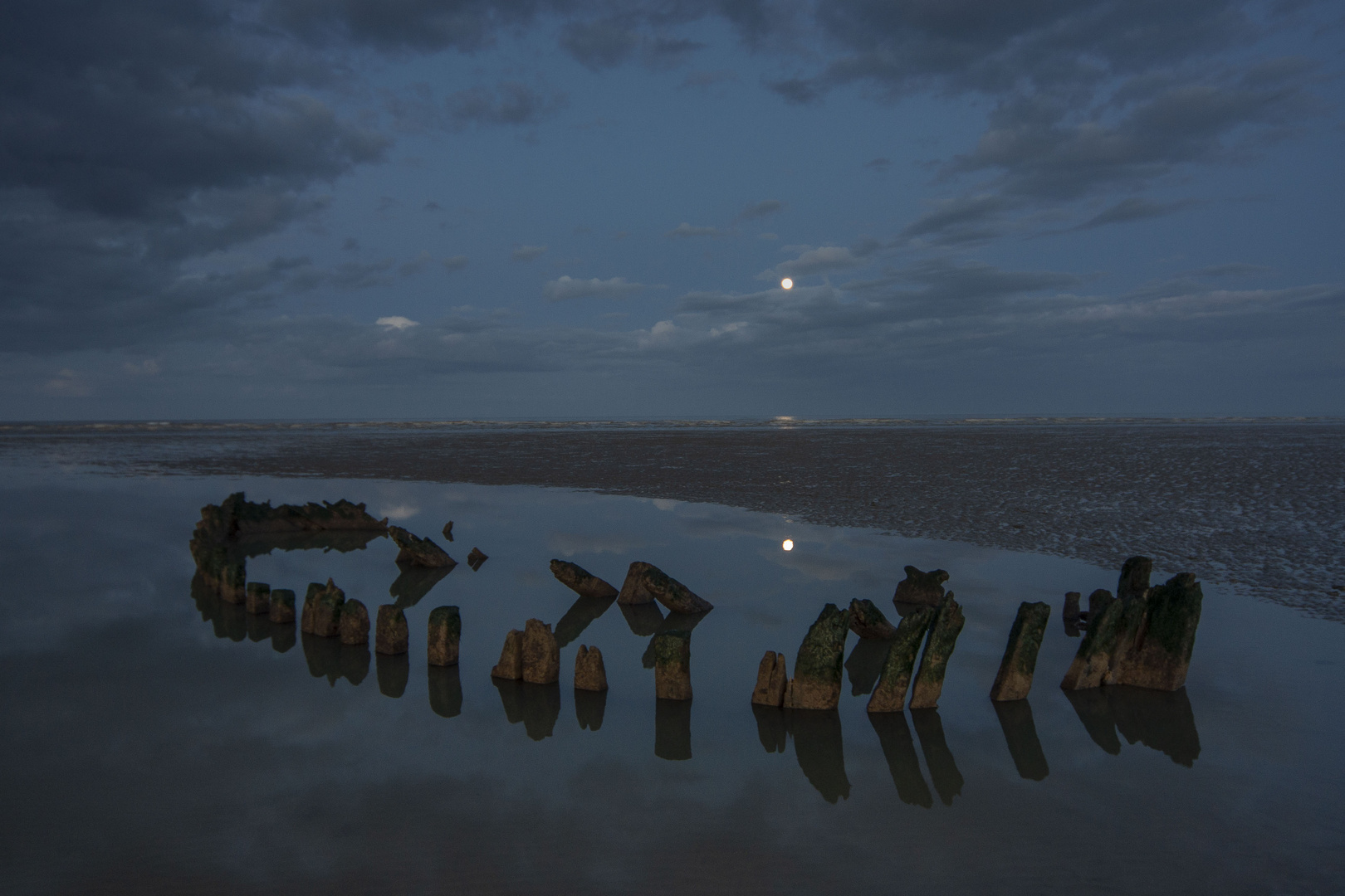 Moon Rise over Wreck
