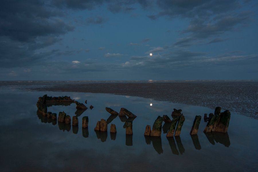 Moon Rise over Wreck