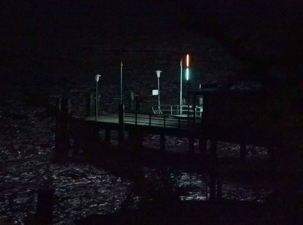 moonlight on pier