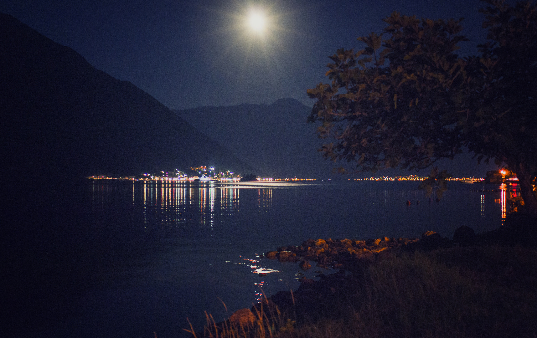 Moonlight over the sea