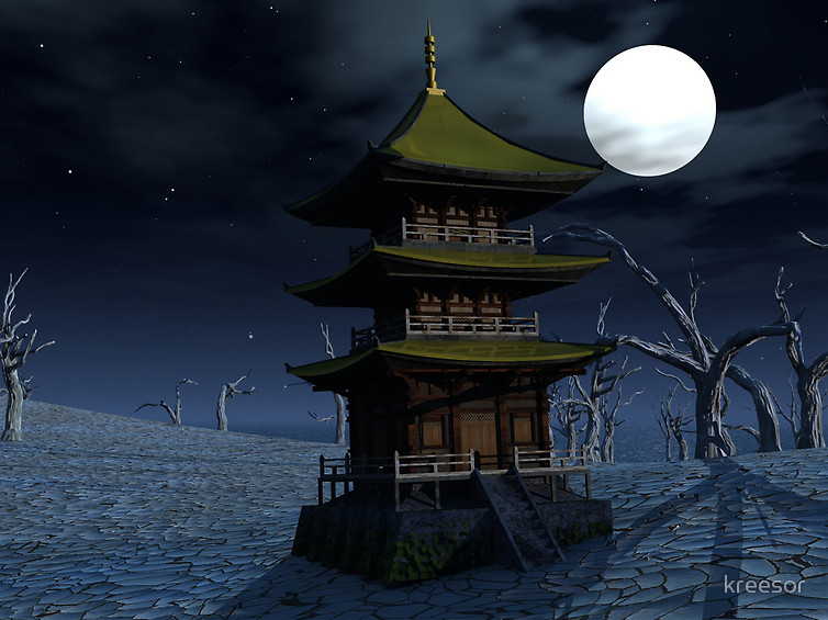 Moonlit Temple