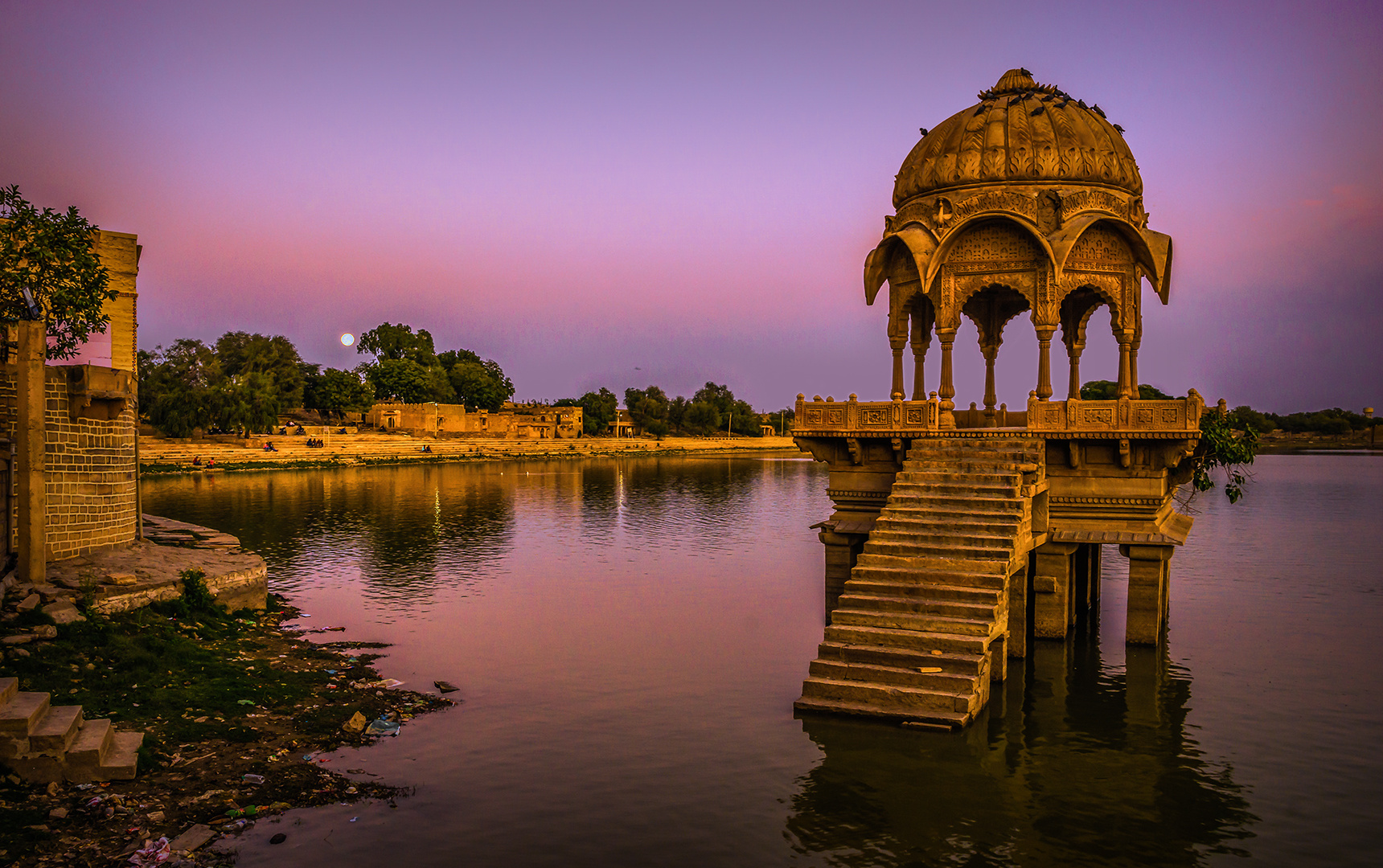 Moonrise at Gadsisar Lake