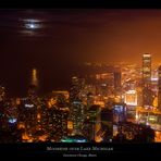 Moonrise over Lake Michigan