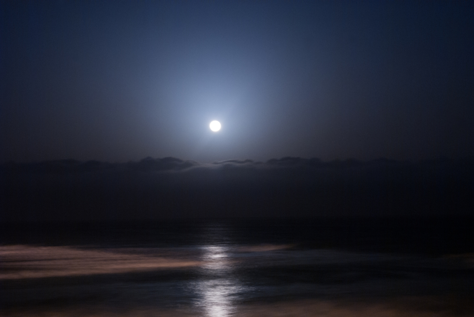 Moonrise Over The Atlanic Ocean