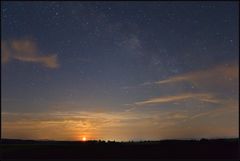 Moonrise Under The Milkyway Sky