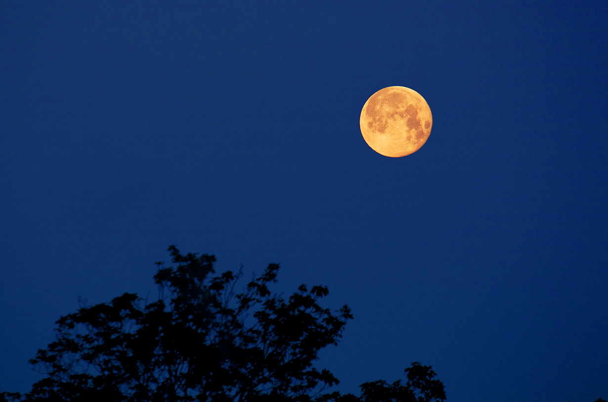 Moonsetting - friedlich, nach einer langen Nachtreise