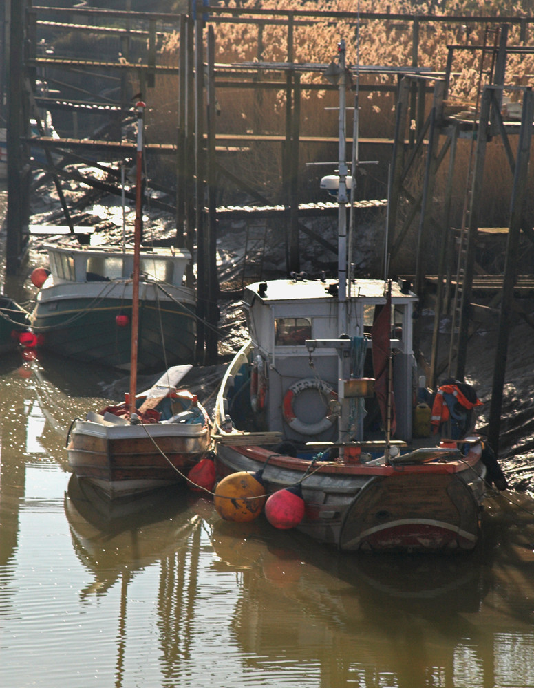 Moored at low tide