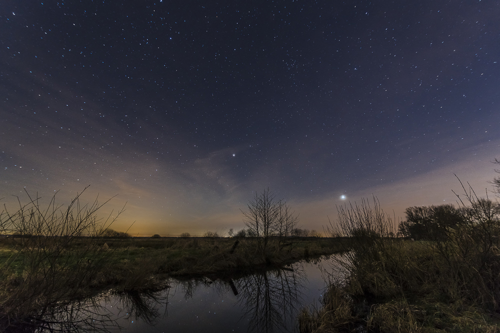 Moorwiesen bei Nacht