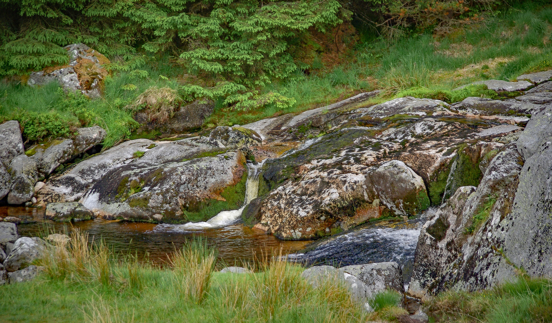 Mooswasserfall "Glenmacnass" .... ja nass