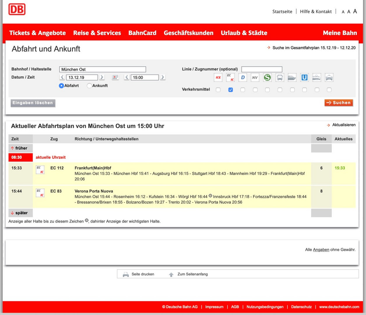 MOP-Abfahrten Stunde 15