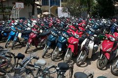 Moped-Parkplatz in Saigon