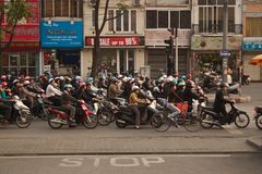 Moped-Verkehr in Saigon (1)