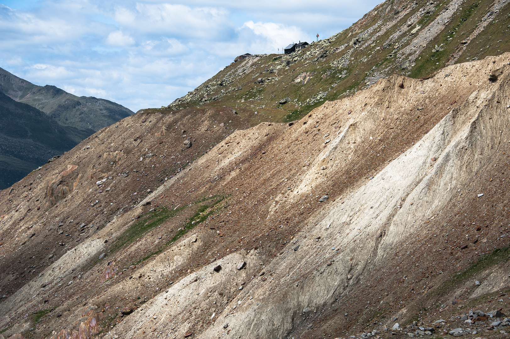 Moränenlandschaft an der Weißkugelhütte