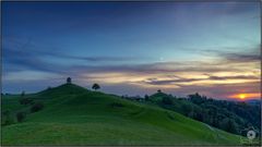 Moränenlandschaft Sonnenuntergang