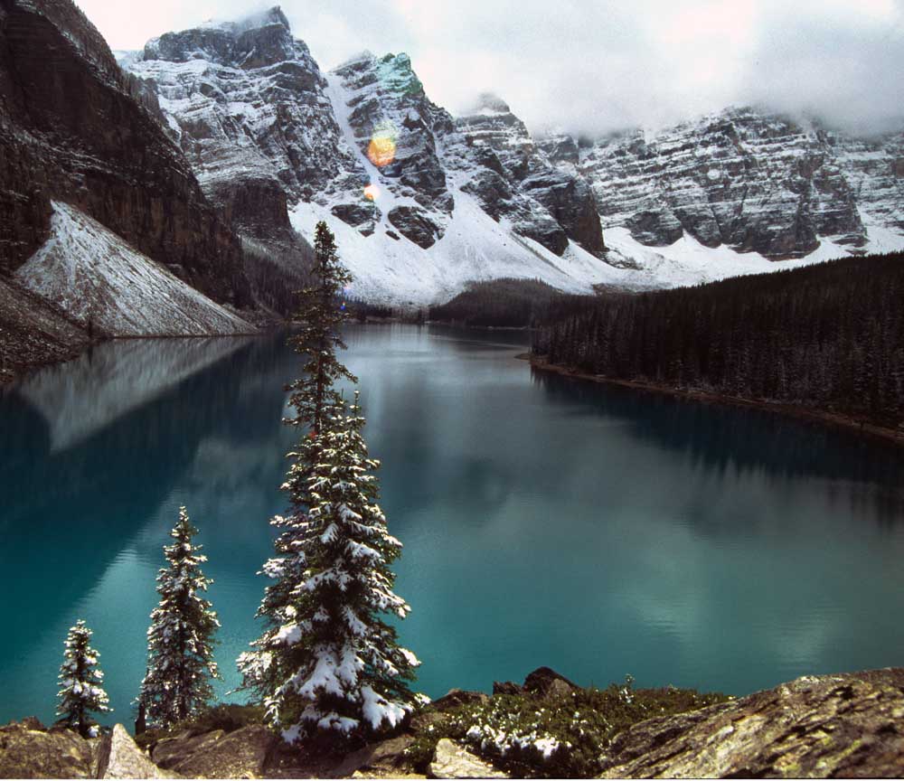 Moraine Lake with trees