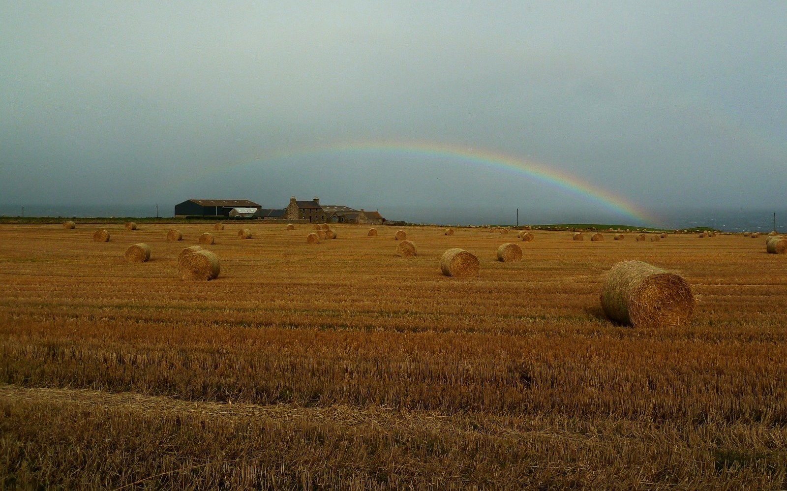 Moray coast with rainbow