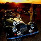 Morgan plus8 in der Abendstimmung am Hockenheimring