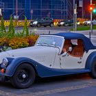 Morgan Sportwagen, das Auto hat noch einen Eschenholzrahmen als Chassis.