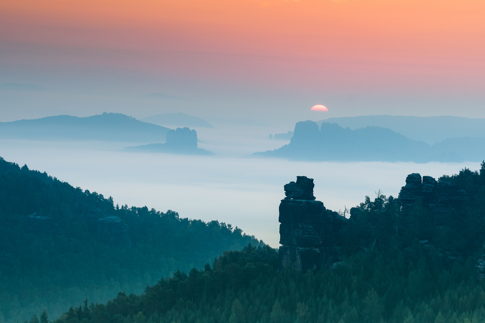 Morgen am Papststein