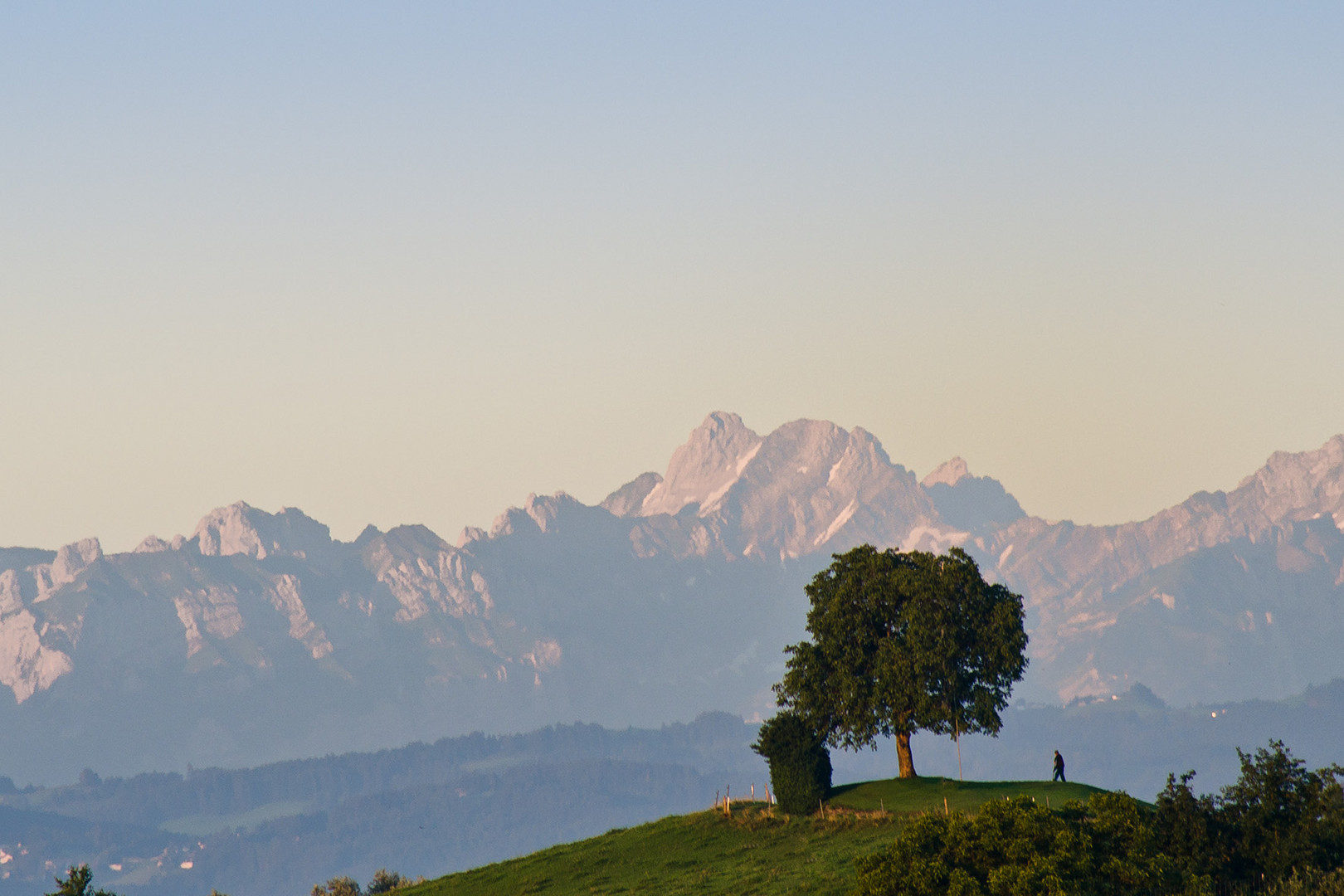 Morgen mit Bergsicht