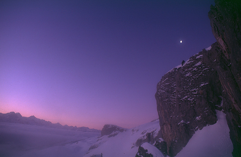 Morgen Mond Licht - Heftiboden, Entlebuch, Schweiz