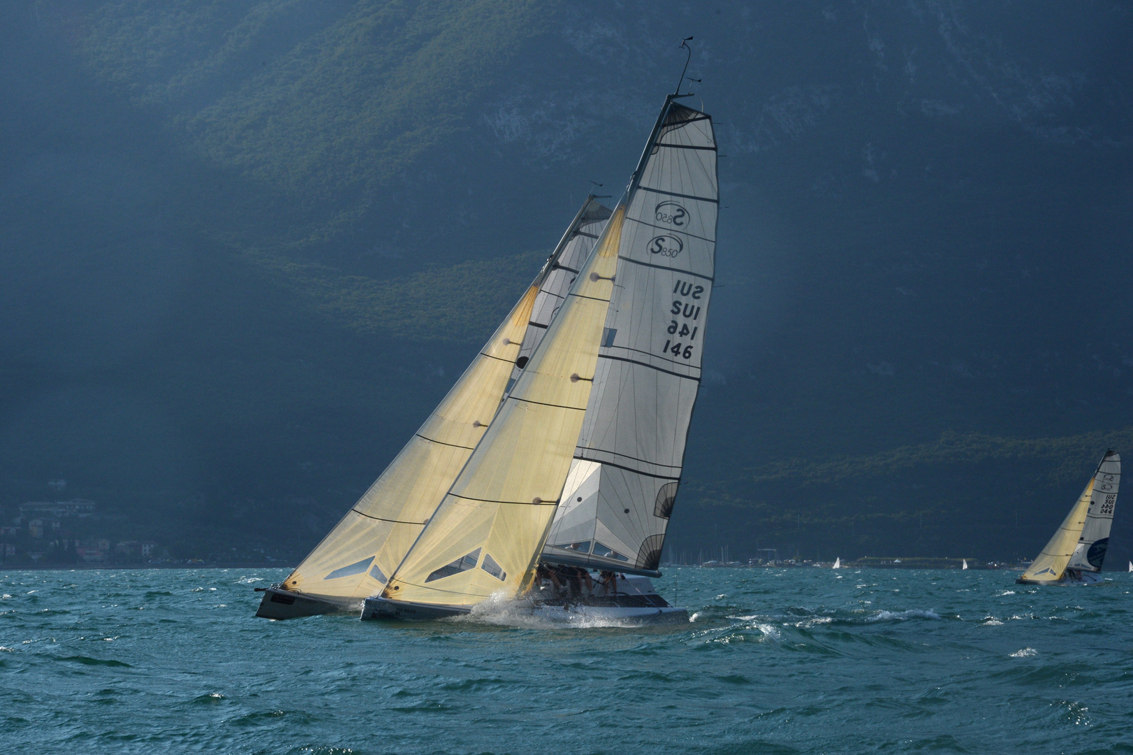 Morgen Regatta am Gardasee