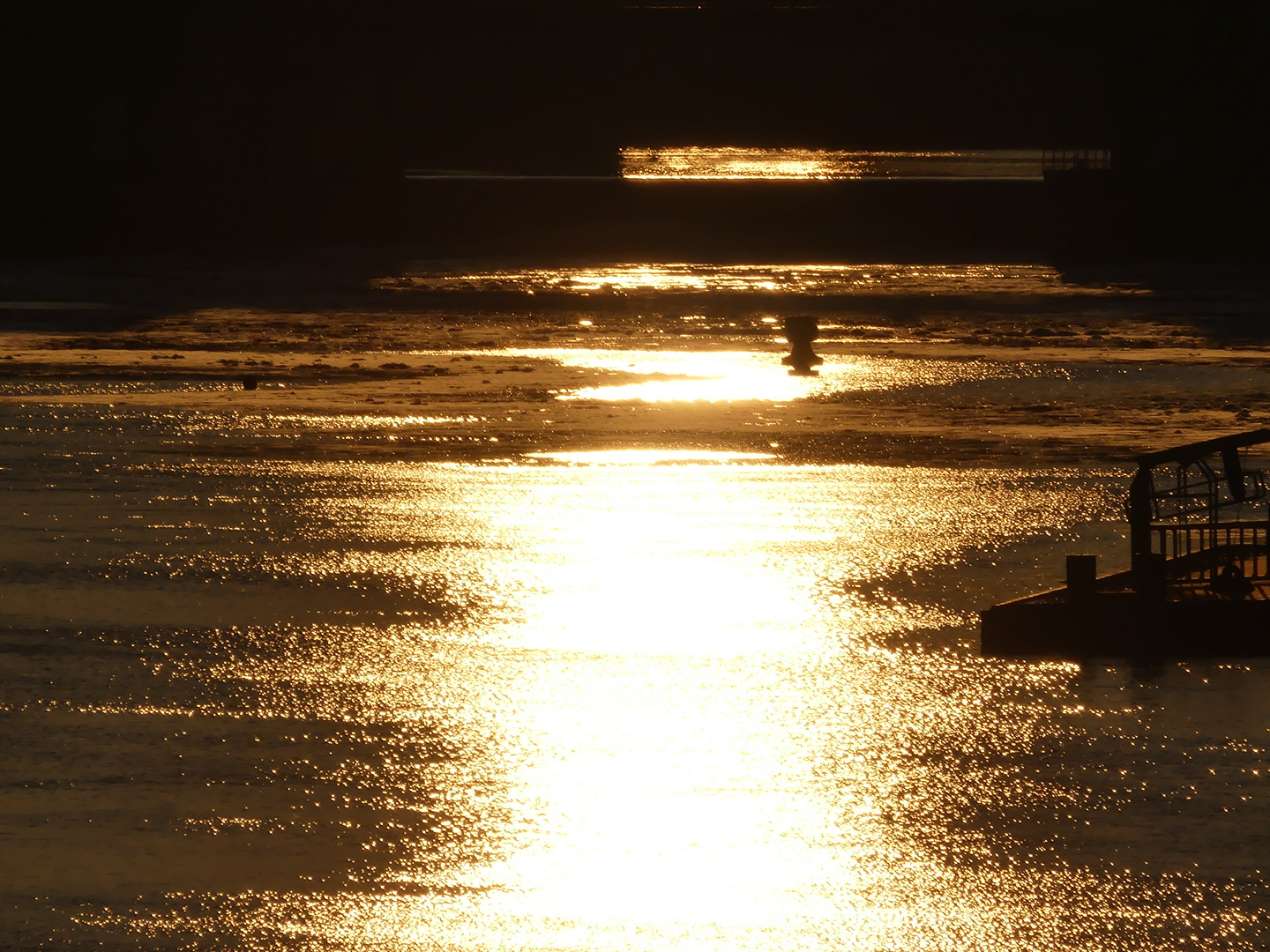 Morgen Sonne in der Weser