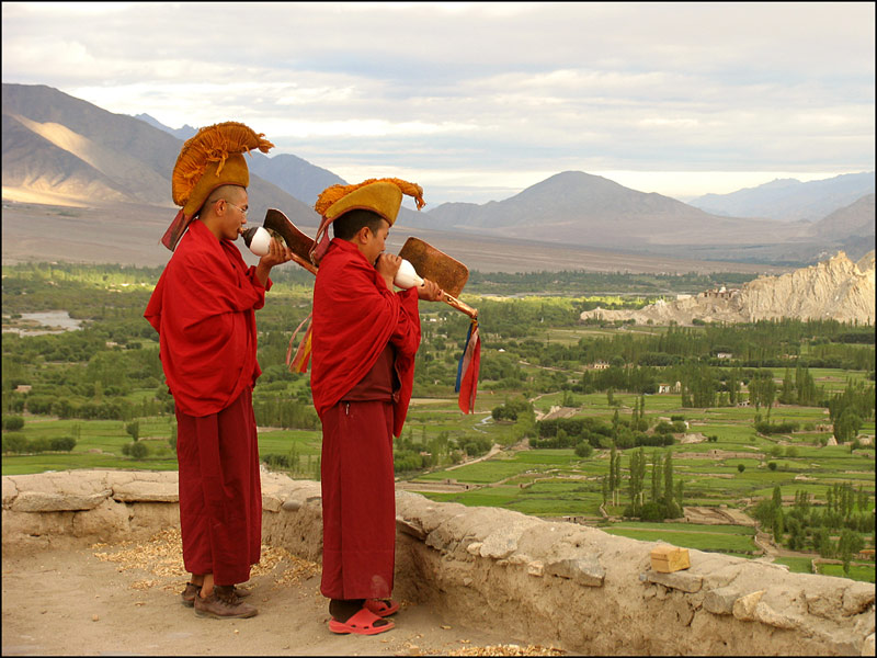 Morgenandacht in Ladakh