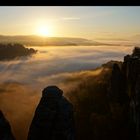 Morgendämmerung am Ferdinandstein sächsische Schweiz