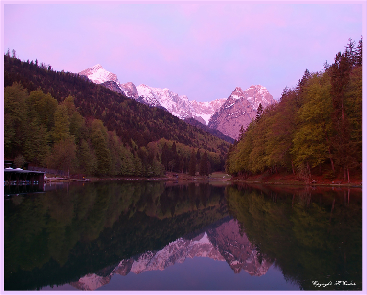 Morgendämmerung am Riessersee