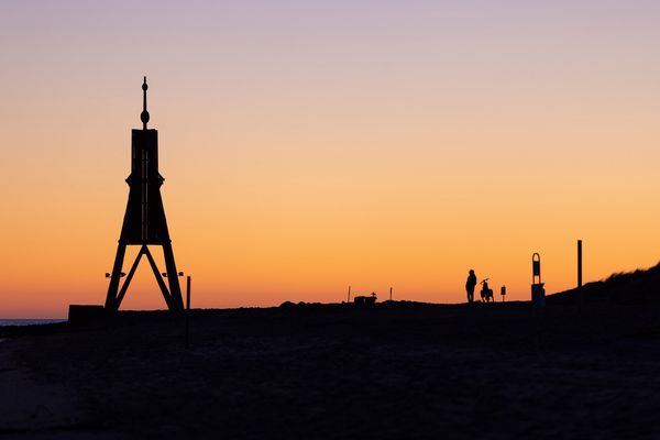 Morgendämmerung an der Kugelbake