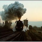 Morgendämmerung auf der Saalebahn im Oktober 1989