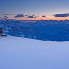 Morgendämmerung bei der Spitzmeilenhütte