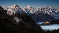 Morgendämmerung bei Schloss Neuschwanstein