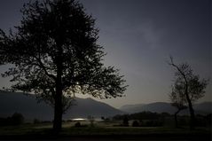 Morgendämmerung in den Bergen