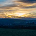 Morgendämmerung kurz vor Sonnenaufgang über der Heimat 