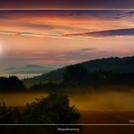 Morgendämmerung mit Blick in Richtung Thüringen