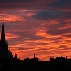 Morgendämmerung über Aachen