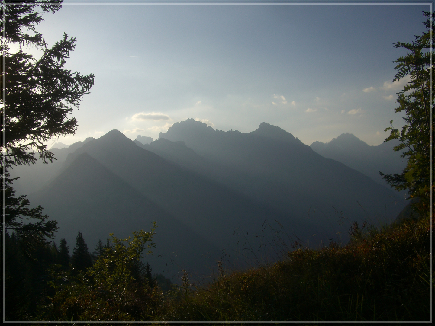 morgendliche Bergblicke