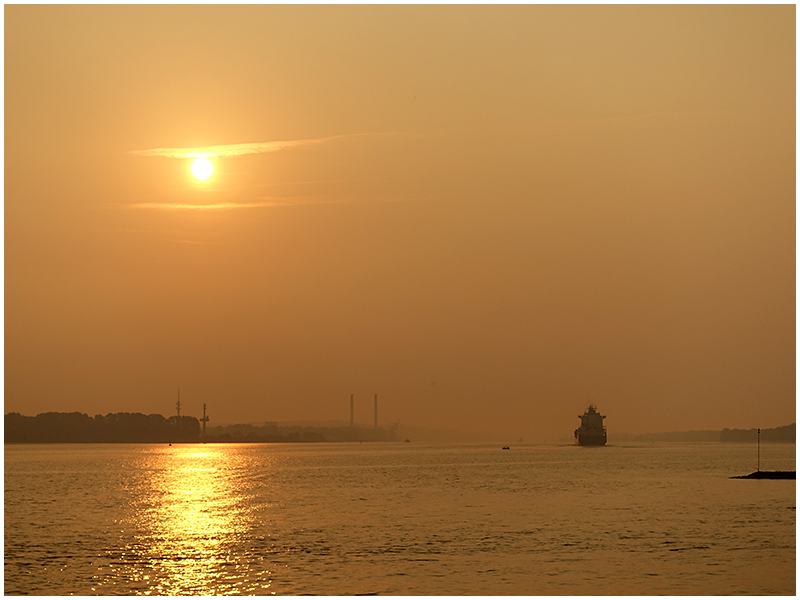 Morgendliche Lichtstimmung an der Elbe