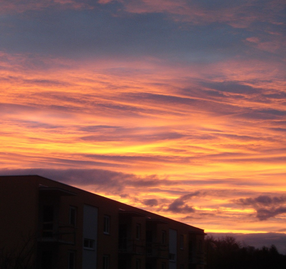 Morgendliche Wolken