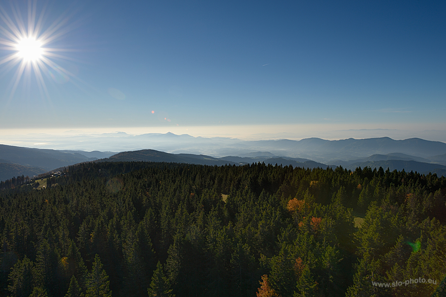 Morgendlicher Blick vom Rogla in SLO