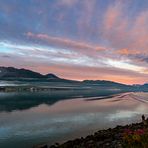 Morgendlicher Blick von Valdez in den Prince William Sound...