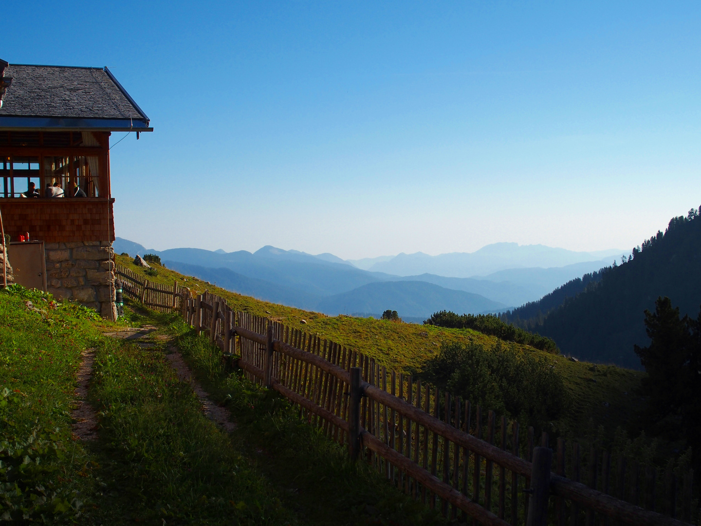 morgendlicher Königsblick vom Schachenhaus